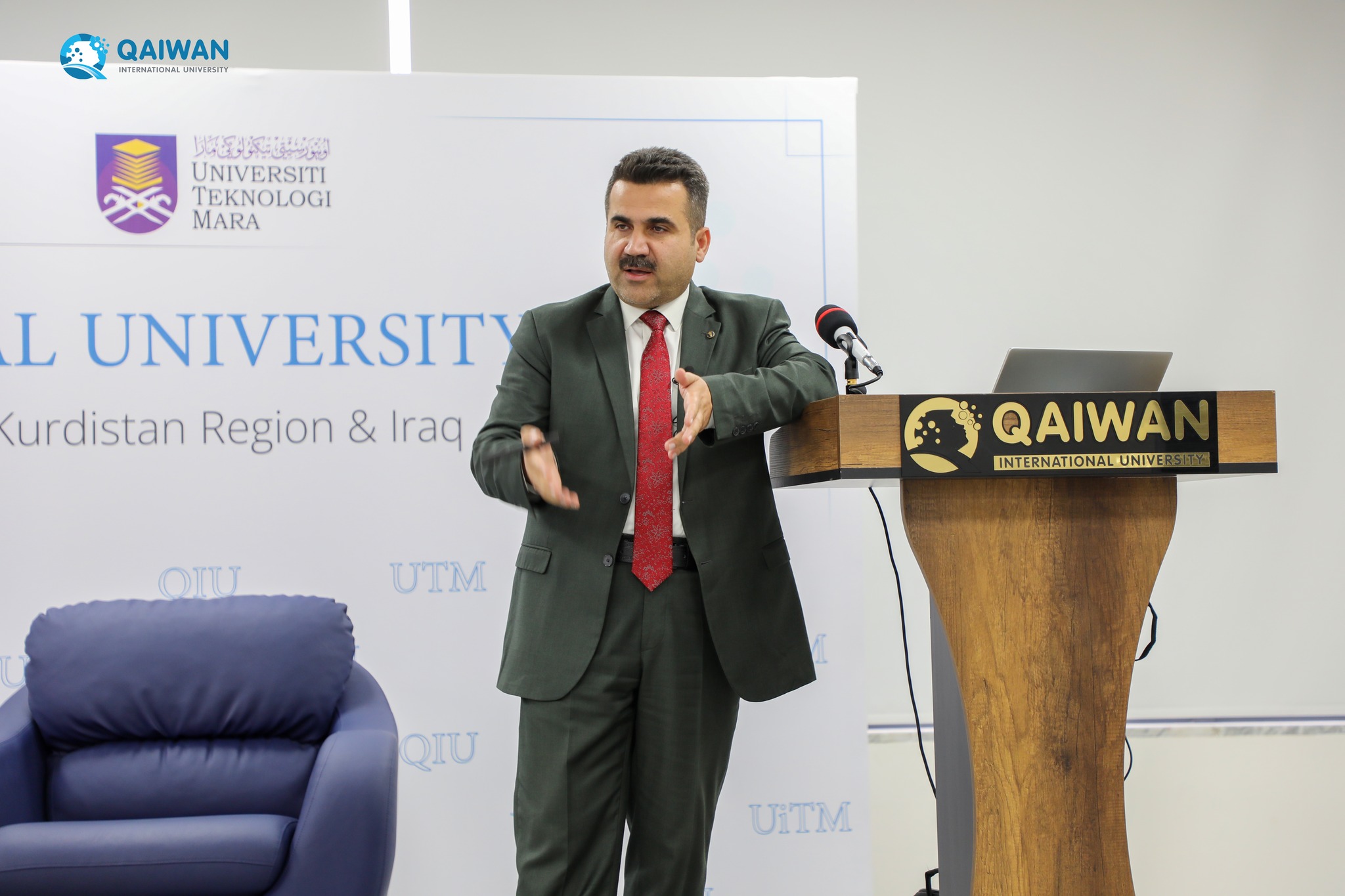 Seminar organized by the Entrepreneurship Club of QIU, featured Dr. Bakhtiar Talabani providing a comprehensive discourse on the university phase